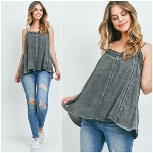 Charcoal boho style top